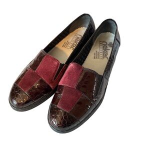 Rieker Leather Patchwork Shoes